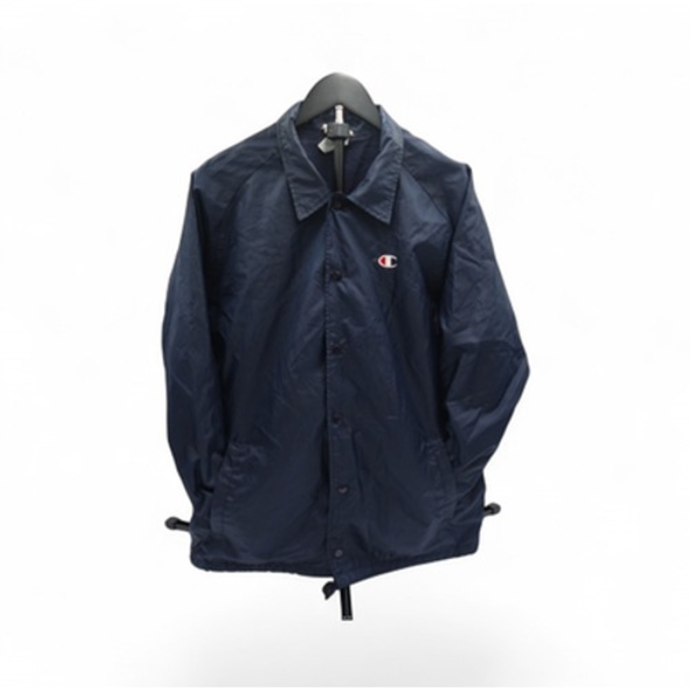 Champion Large Navy Polyester Jacket with Embroidered Logo